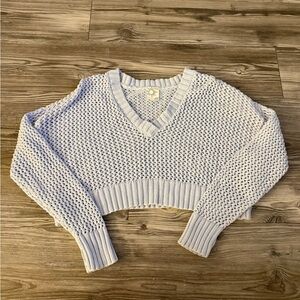 Light Blue Cropped Sweater